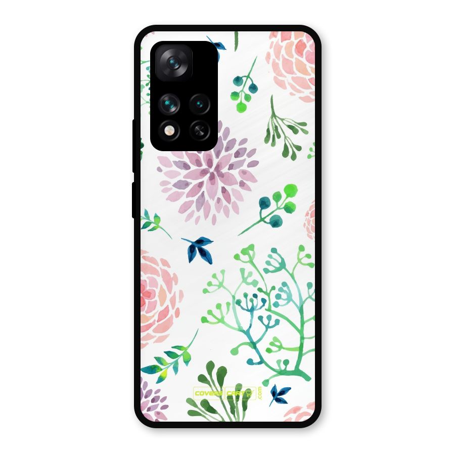 Fresh Floral Metal Back Case for Xiaomi 11i 5G