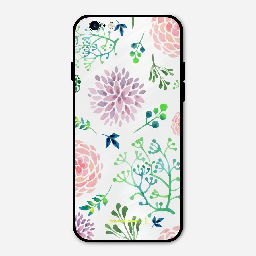 Fresh Floral Metal Back Case for iPhone 6 6s