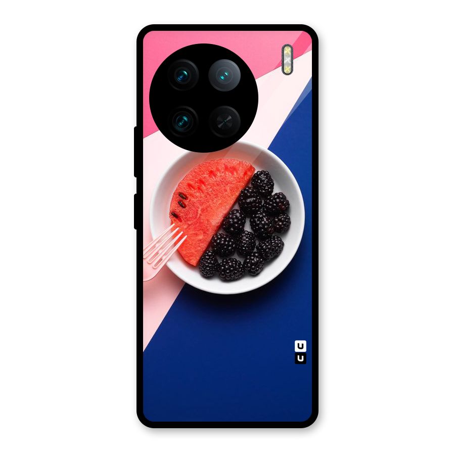 Fresh Fruit Season Glass Back Case for Vivo X90 Pro