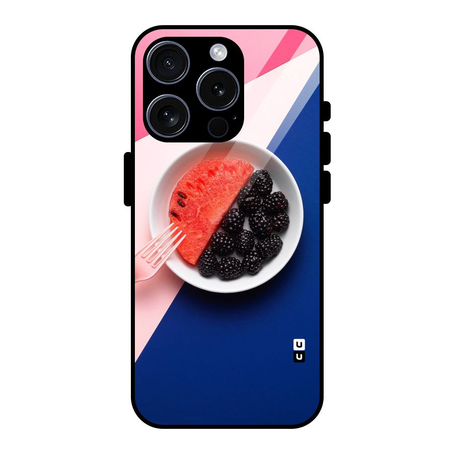 Fresh Fruit Season Glass Back Case for iPhone 15 Pro