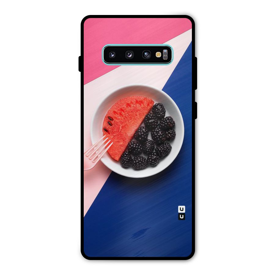 Fresh Fruit Season Metal Back Case for Galaxy S10 Plus