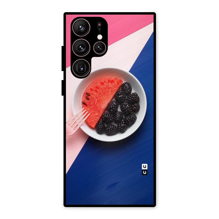 Fresh Fruit Season Metal Back Case for Galaxy S22 Ultra 5G