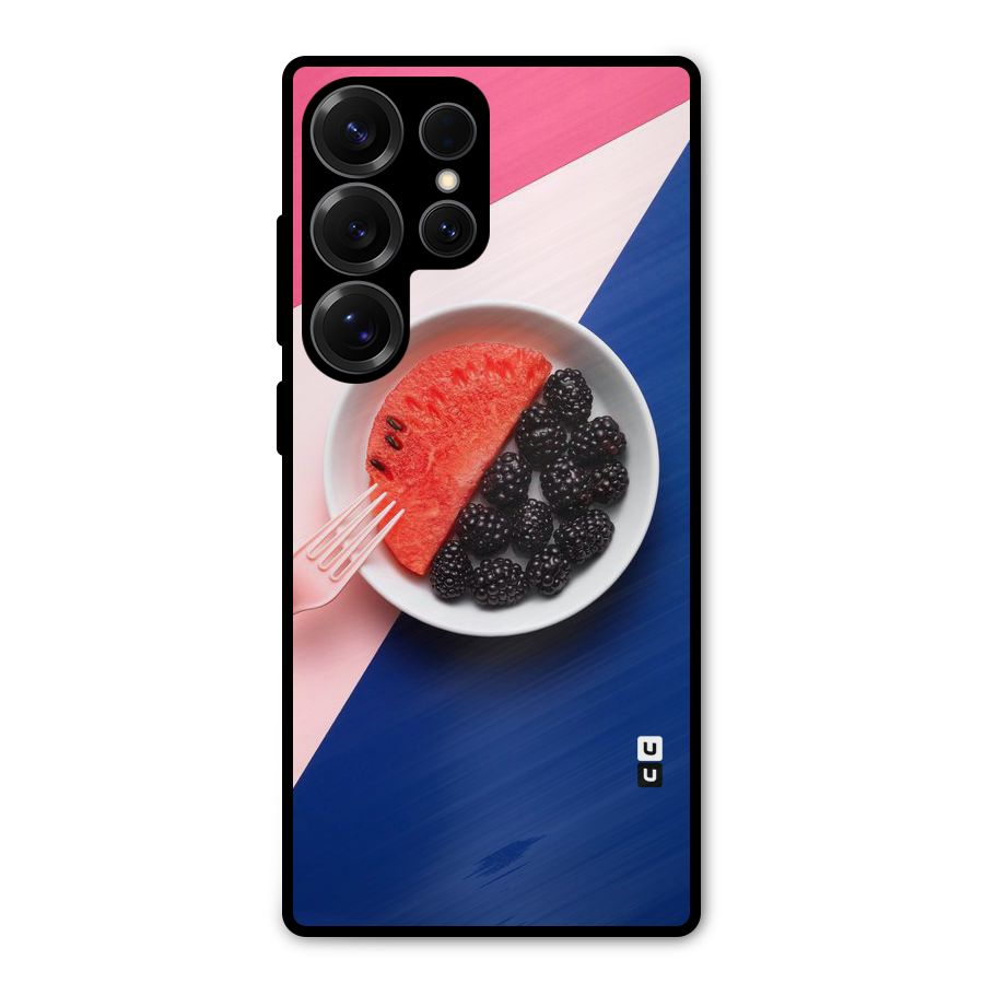 Fresh Fruit Season Metal Back Case for Galaxy S25 Ultra