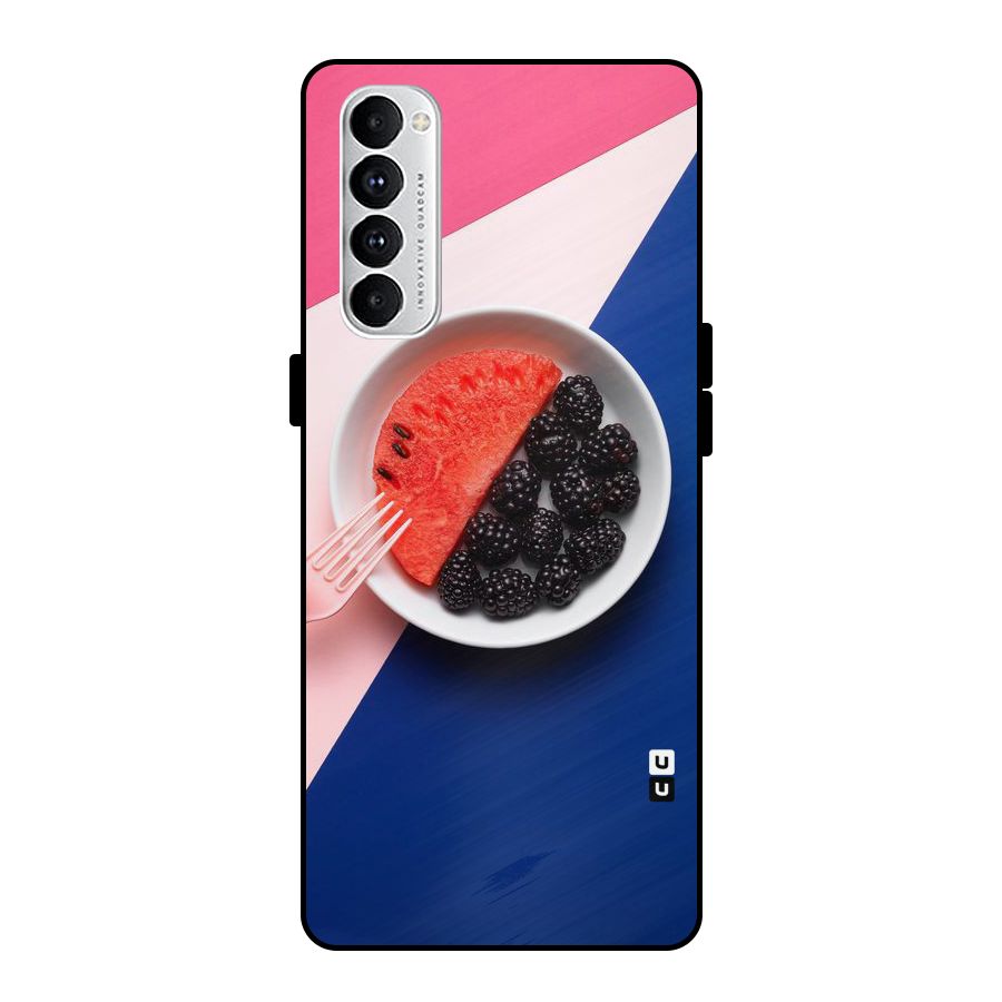 Fresh Fruit Season Metal Back Case for Oppo Reno4 Pro