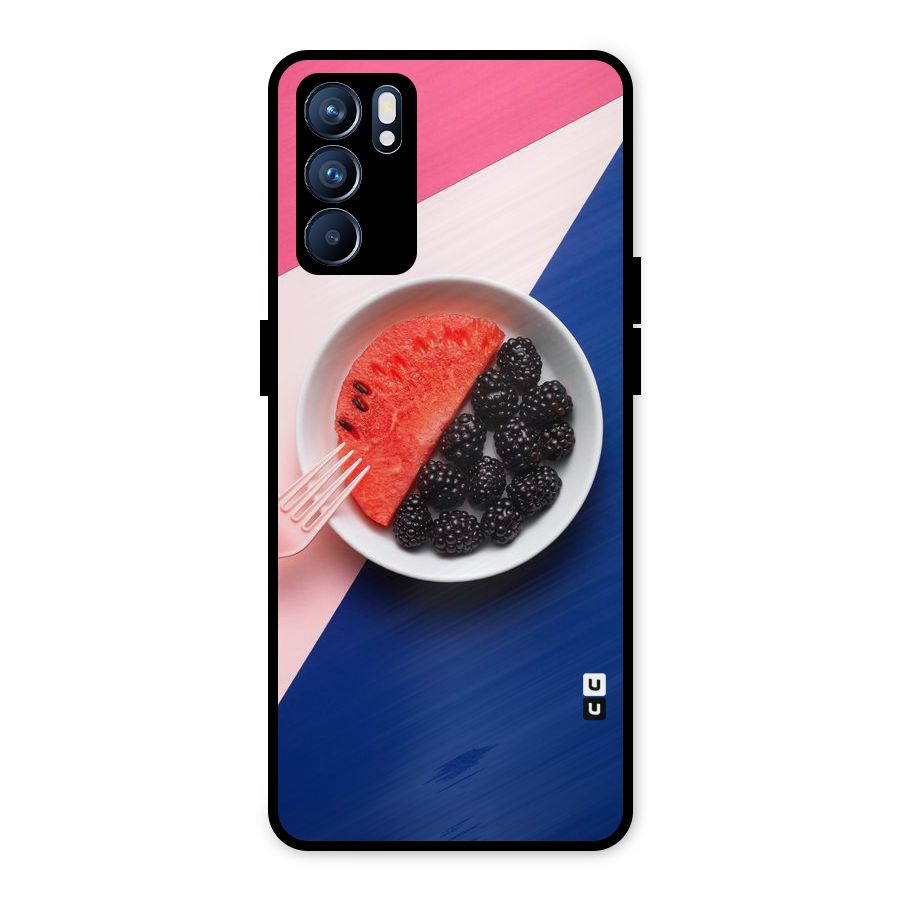 Fresh Fruit Season Metal Back Case for Oppo Reno6 5G