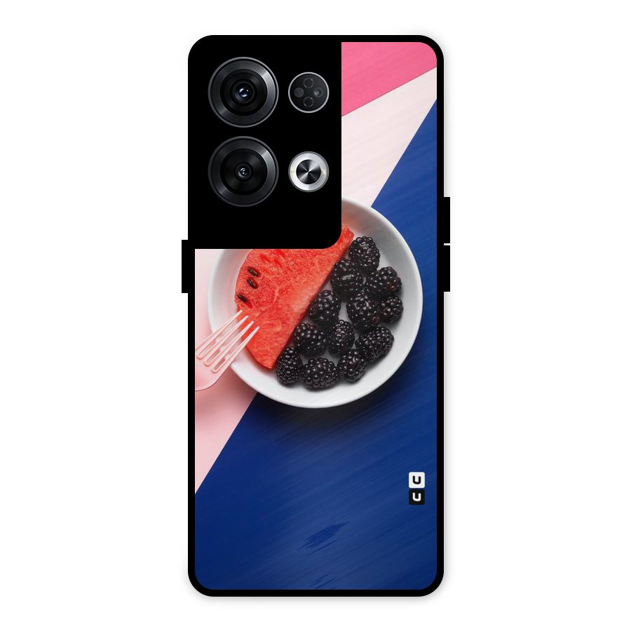 Fresh Fruit Season Metal Back Case for Oppo Reno8 Pro 5G
