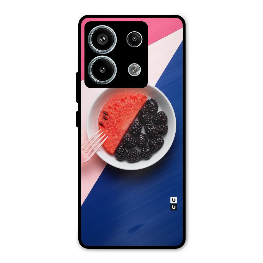 Fresh Fruit Season Metal Back Case for Redmi Note 13 Pro 5G