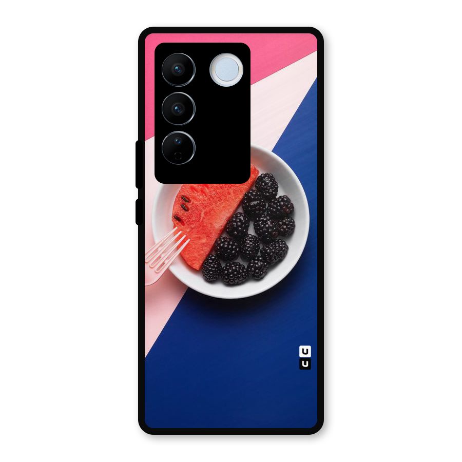 Fresh Fruit Season Metal Back Case for Vivo V27 Pro