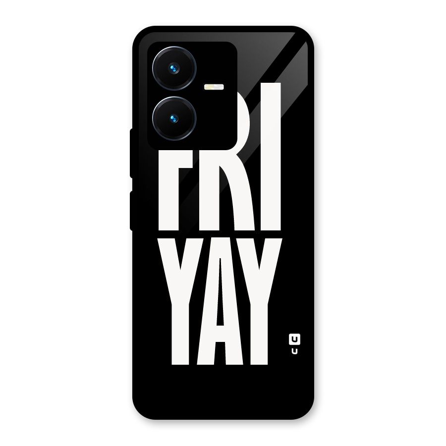 Fri Yay Glass Back Case for Vivo Y22s