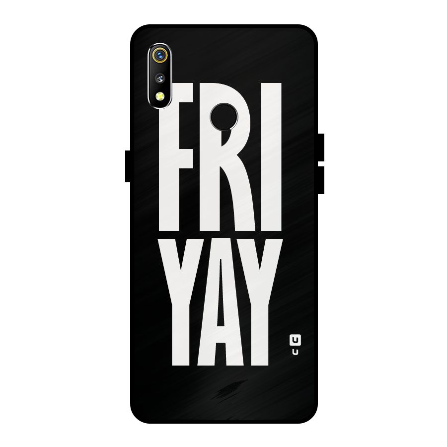 Fri Yay Metal Back Case for Realme 3i