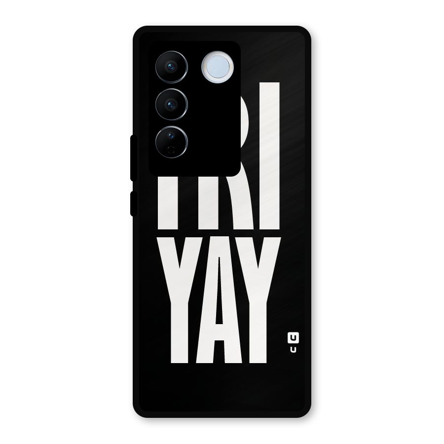 Fri Yay Metal Back Case for Vivo V27 Pro