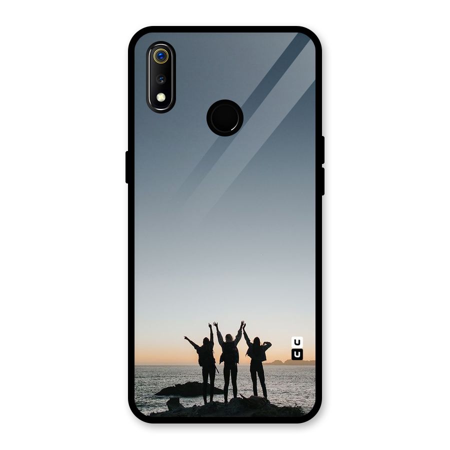 Friendship Glass Back Case for Realme 3i