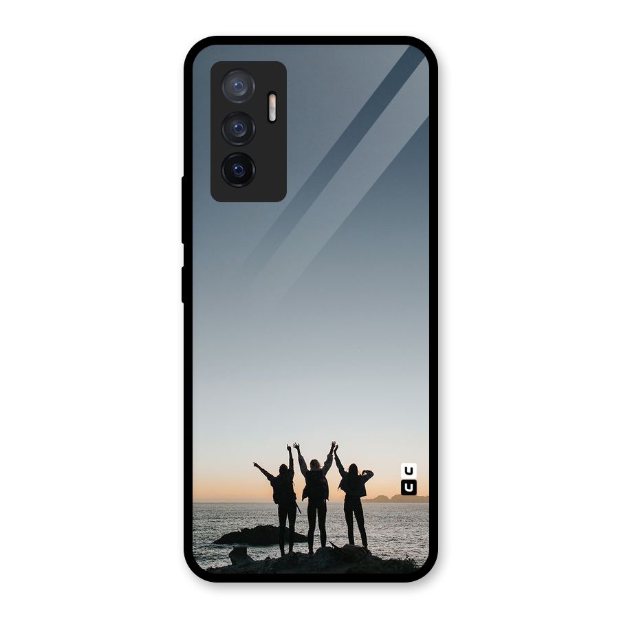 Friendship Glass Back Case for Vivo V23e