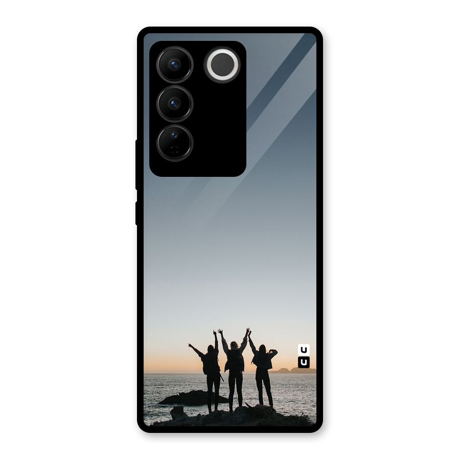 Friendship Glass Back Case for Vivo V27