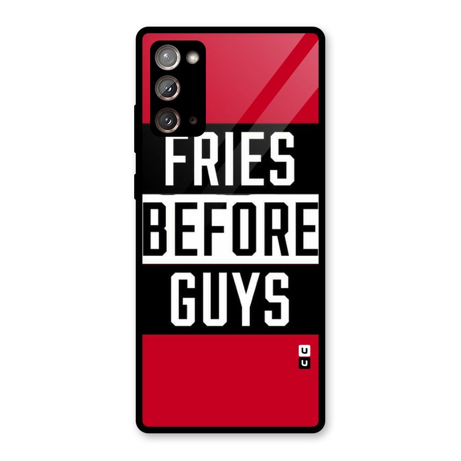 Fries Love Stripes Glass Back Case for Galaxy Note 20
