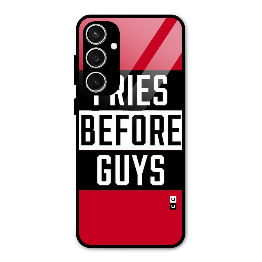 Fries Love Stripes Glass Back Case for Galaxy S23 FE
