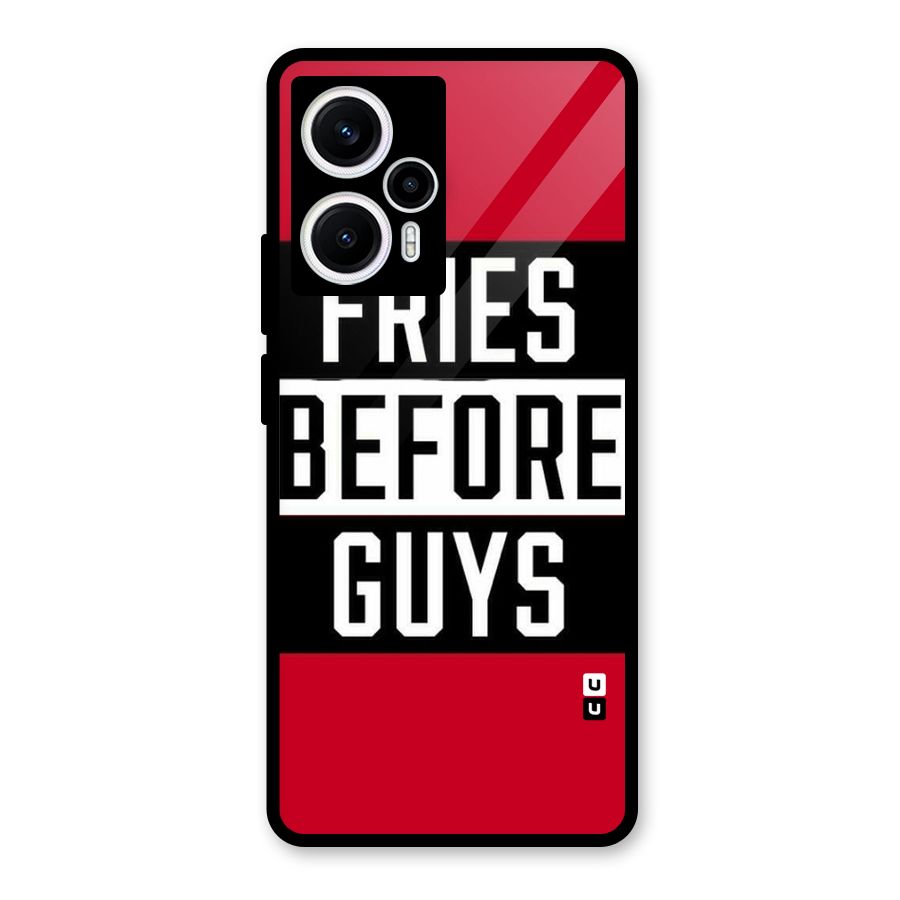 Fries Love Stripes Glass Back Case for Poco F5