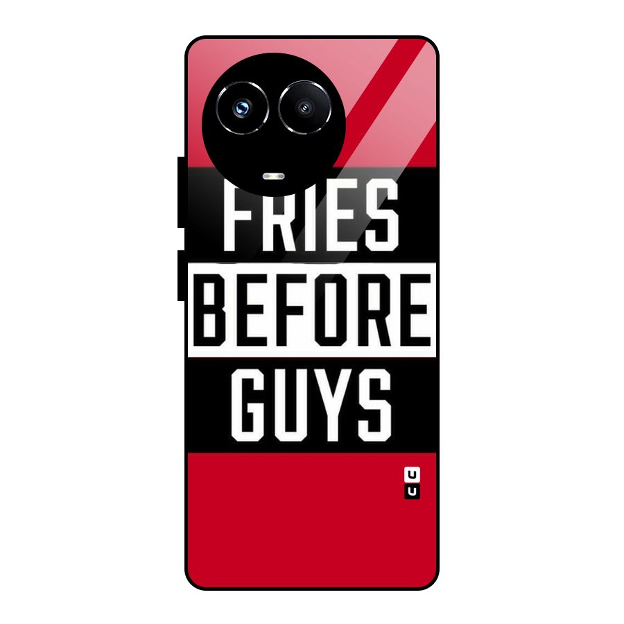 Fries Love Stripes Glass Back Case for Realme 11X
