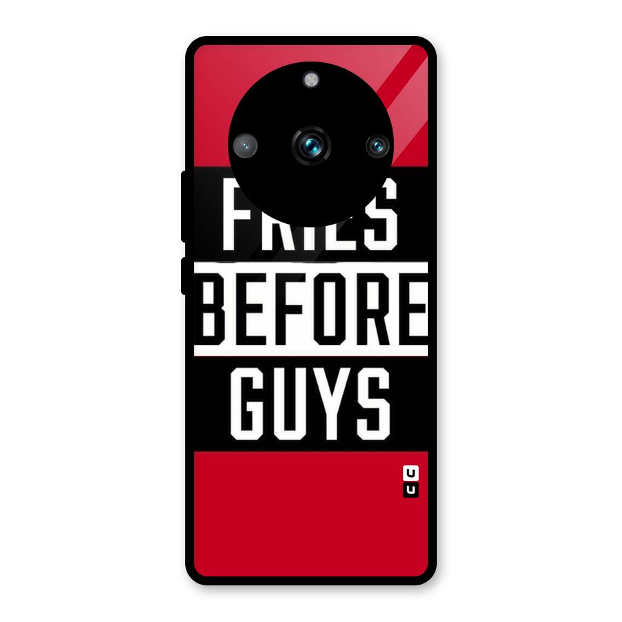 Fries Love Stripes Glass Back Case for Realme 11 Pro Plus