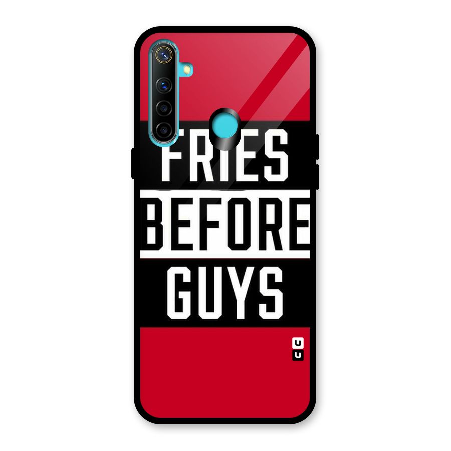 Fries Love Stripes Glass Back Case for Realme 5