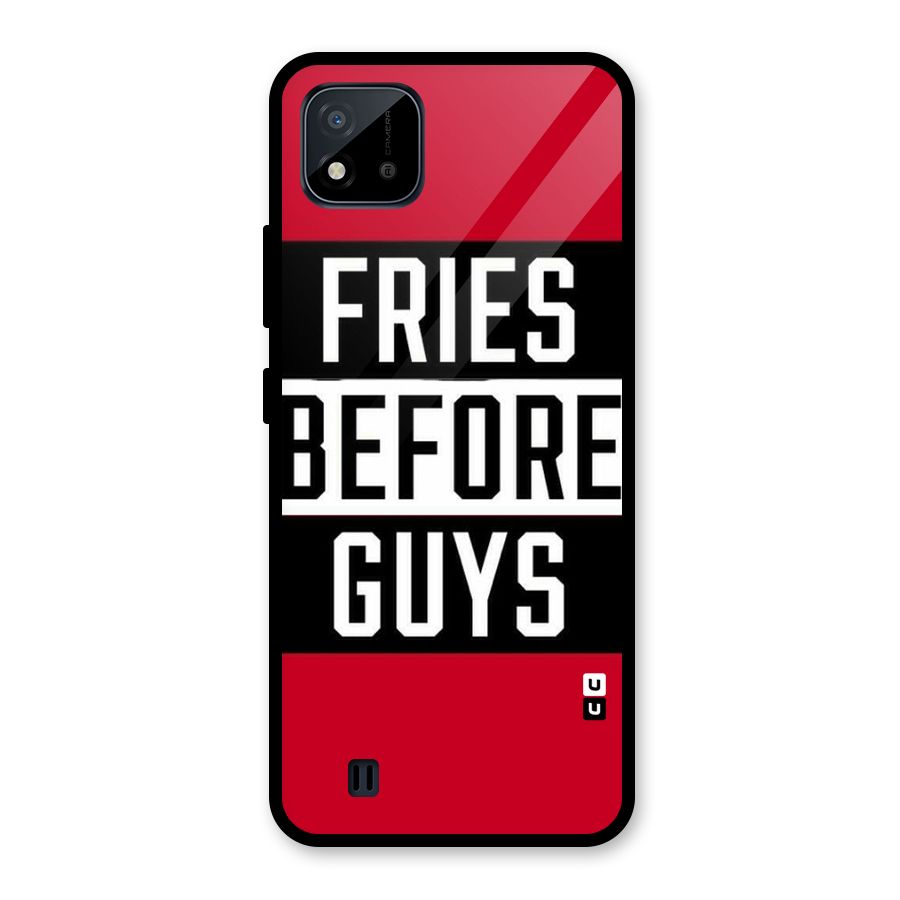 Fries Love Stripes Glass Back Case for Realme C11 2021