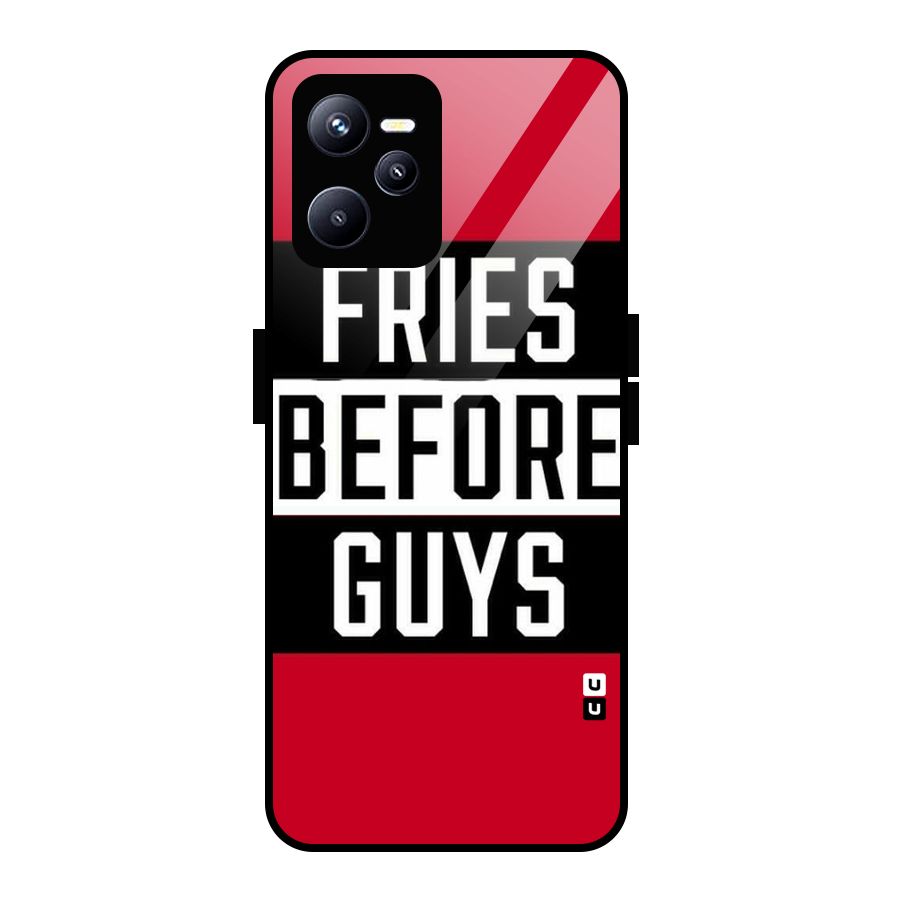 Fries Love Stripes Glass Back Case for Realme C35