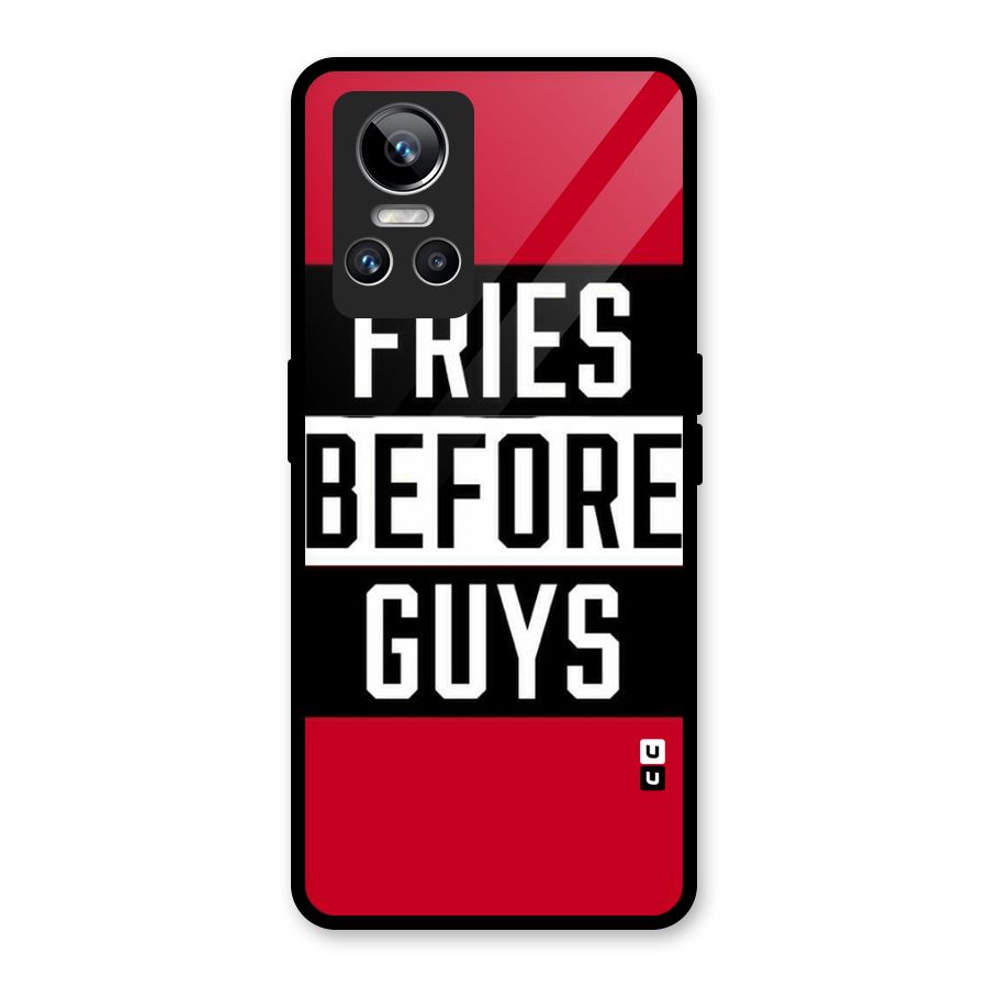 Fries Love Stripes Glass Back Case for Realme GT Neo 3