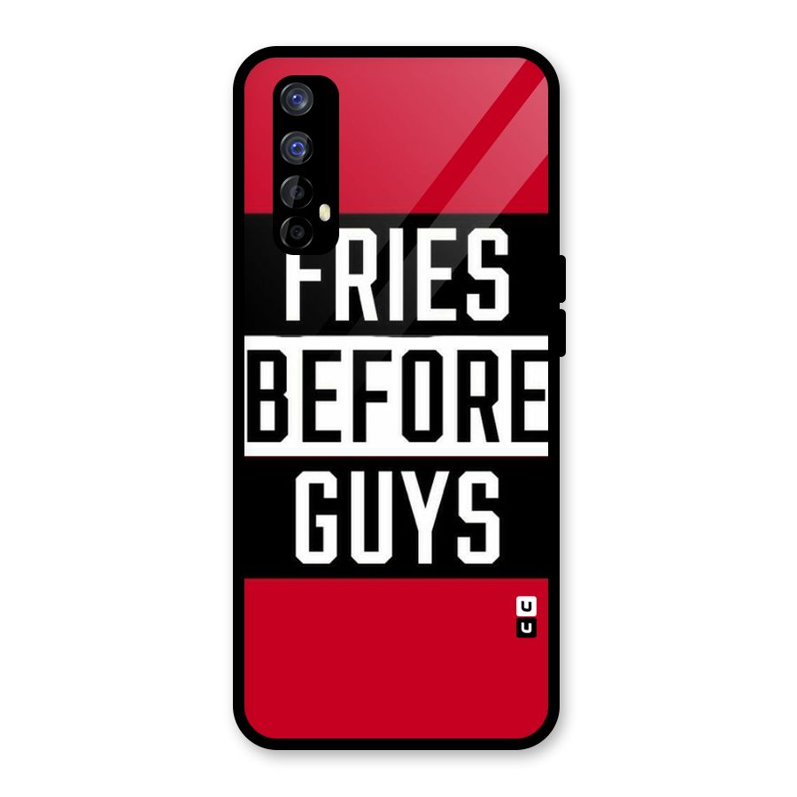 Fries Love Stripes Glass Back Case for Realme Narzo 20 Pro
