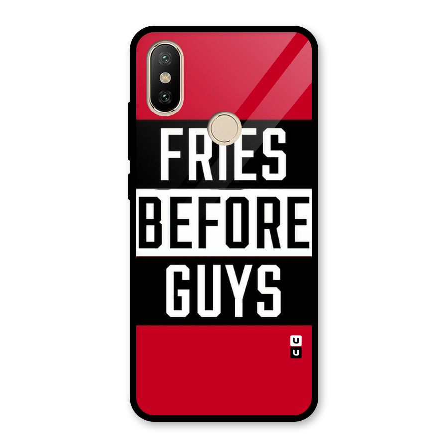 Fries Love Stripes Glass Back Case for Redmi A2