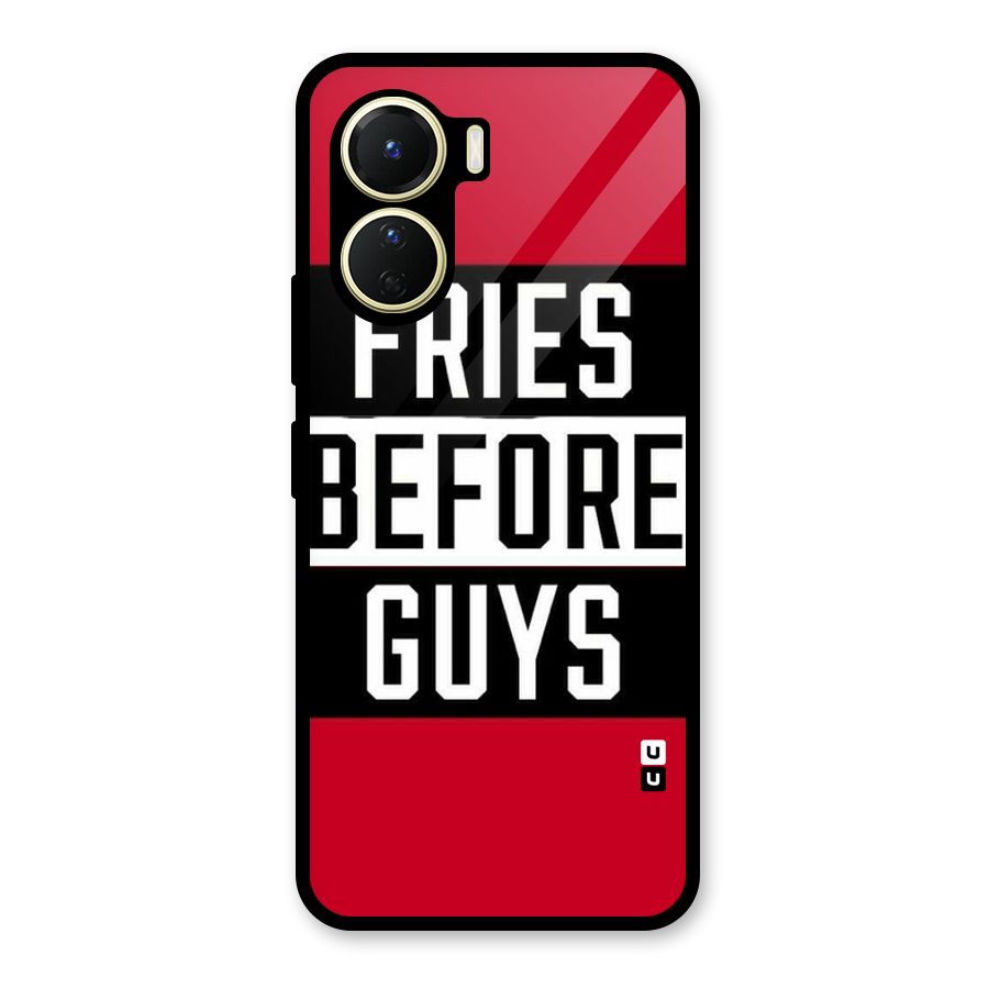 Fries Love Stripes Glass Back Case for Vivo Y56