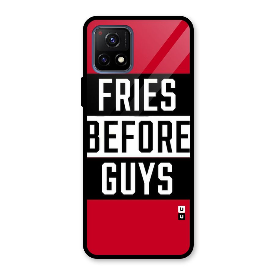 Fries Love Stripes Glass Back Case for Vivo Y72 5G