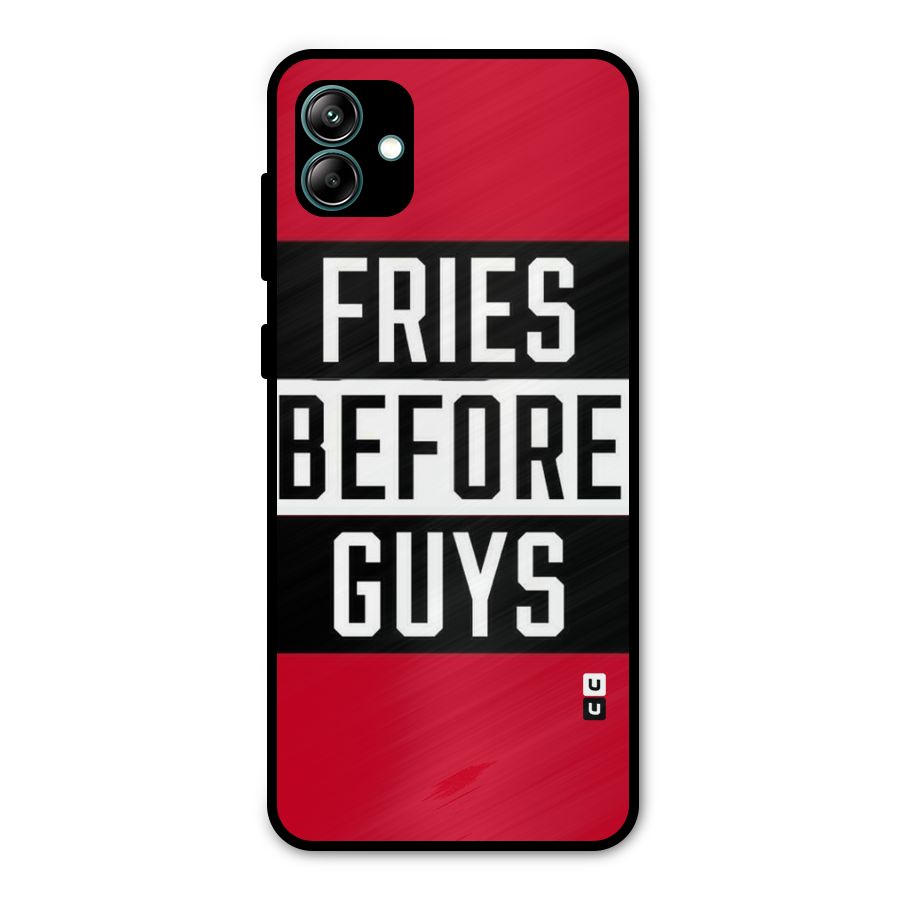 Fries Love Stripes Metal Back Case for Galaxy A04