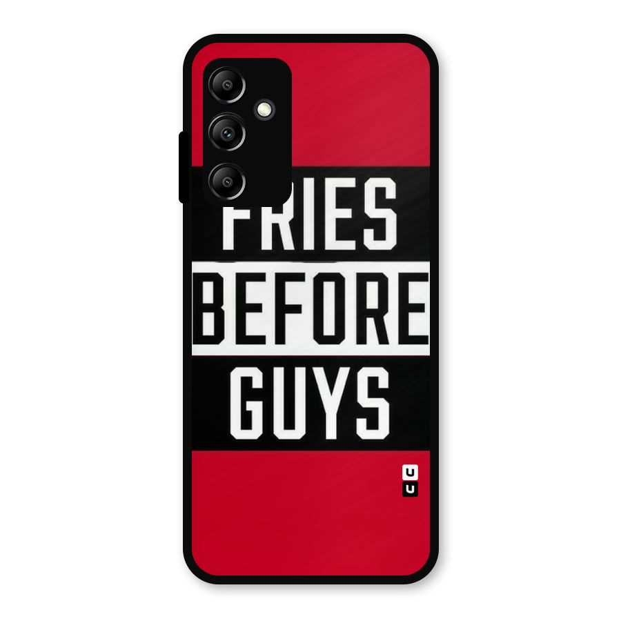 Fries Love Stripes Metal Back Case for Galaxy A14 5G