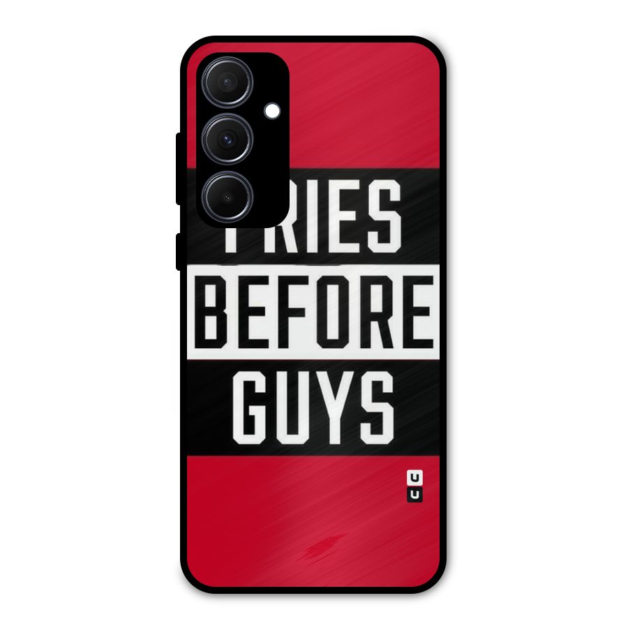 Fries Love Stripes Metal Back Case for Galaxy A35