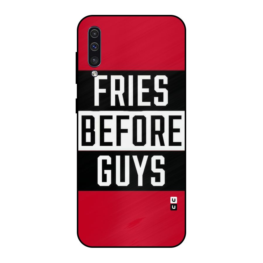 Fries Love Stripes Metal Back Case for Galaxy A50