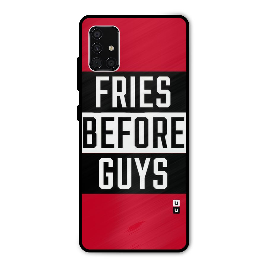 Fries Love Stripes Metal Back Case for Galaxy A51