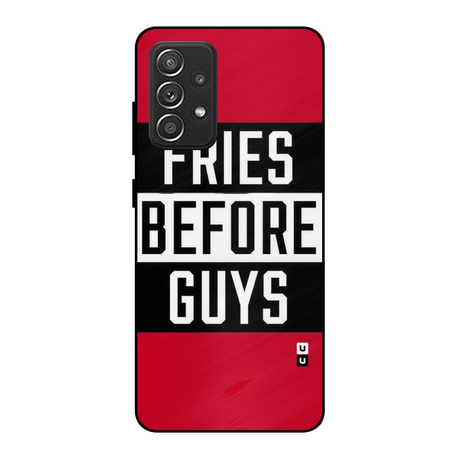 Fries Love Stripes Metal Back Case for Galaxy A52s 5G