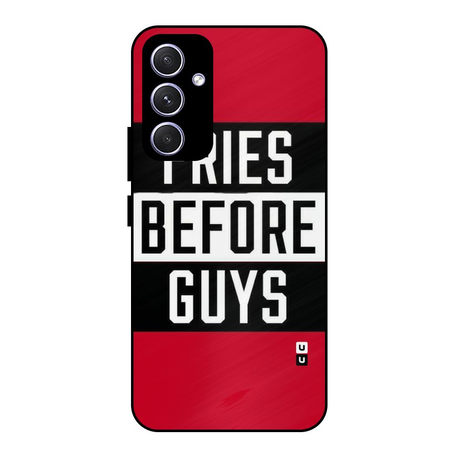 Fries Love Stripes Metal Back Case for Galaxy A54