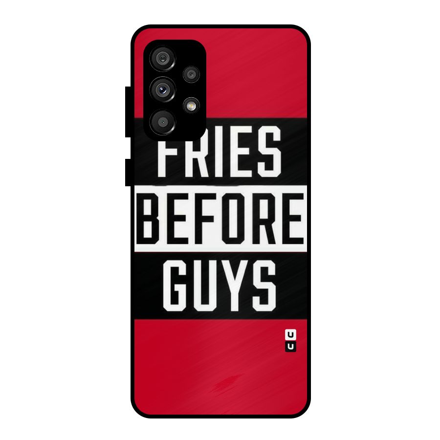 Fries Love Stripes Metal Back Case for Galaxy A73 5G