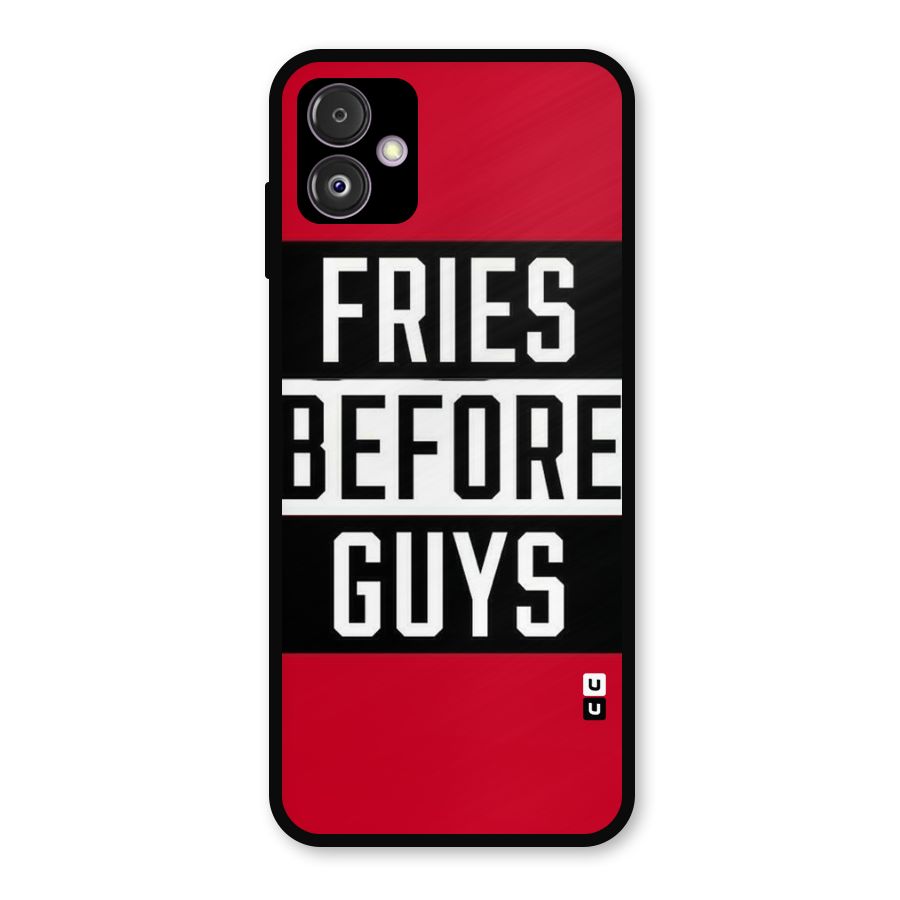 Fries Love Stripes Metal Back Case for Galaxy F14
