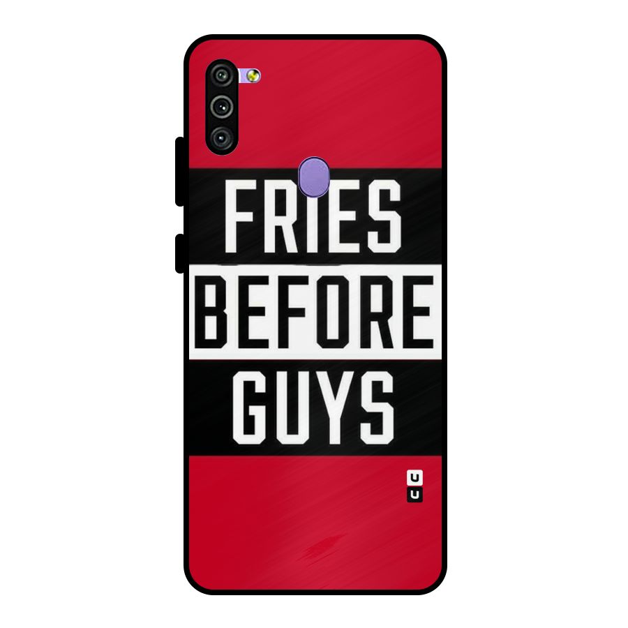 Fries Love Stripes Metal Back Case for Galaxy M11
