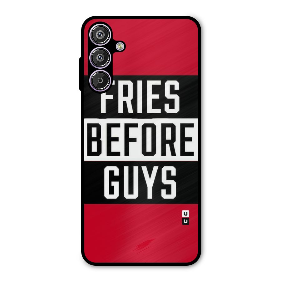 Fries Love Stripes Metal Back Case for Galaxy M15