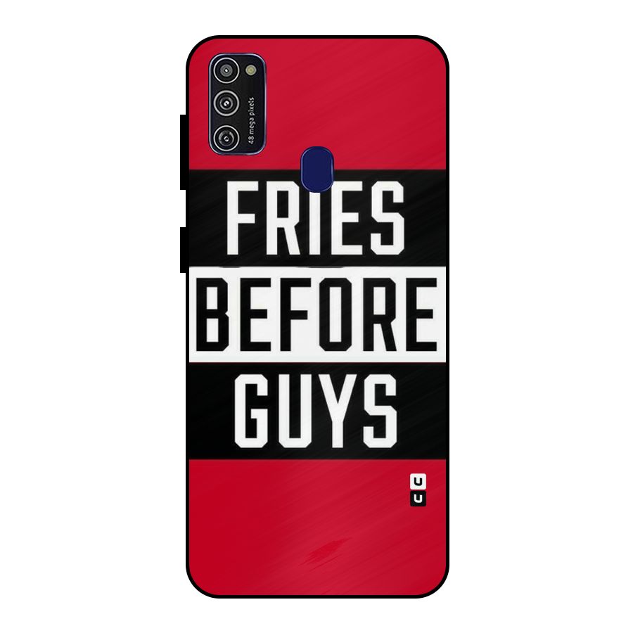 Fries Love Stripes Metal Back Case for Galaxy M30s
