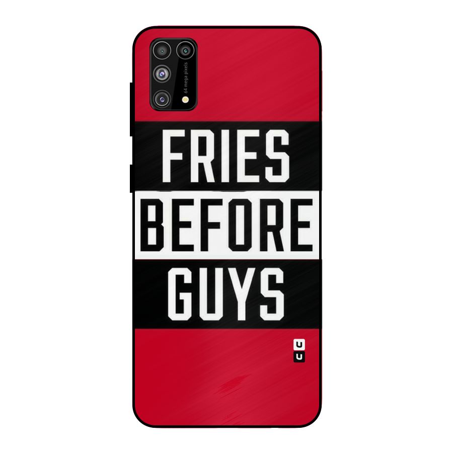 Fries Love Stripes Metal Back Case for Galaxy M31