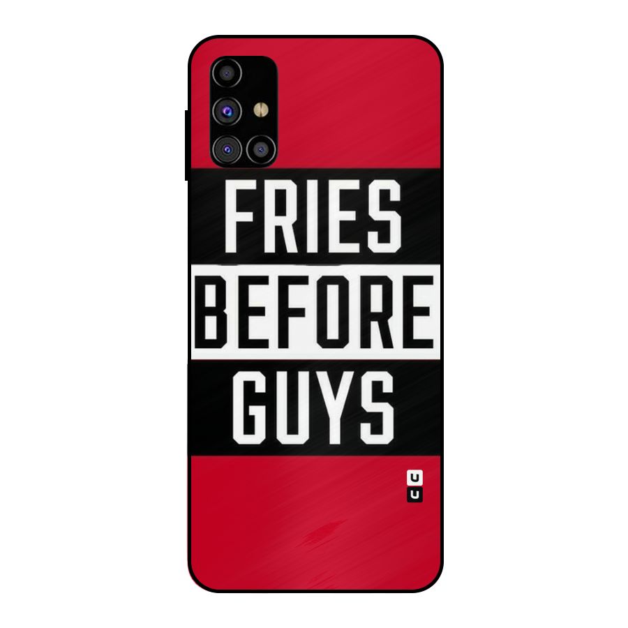 Fries Love Stripes Metal Back Case for Galaxy M31s