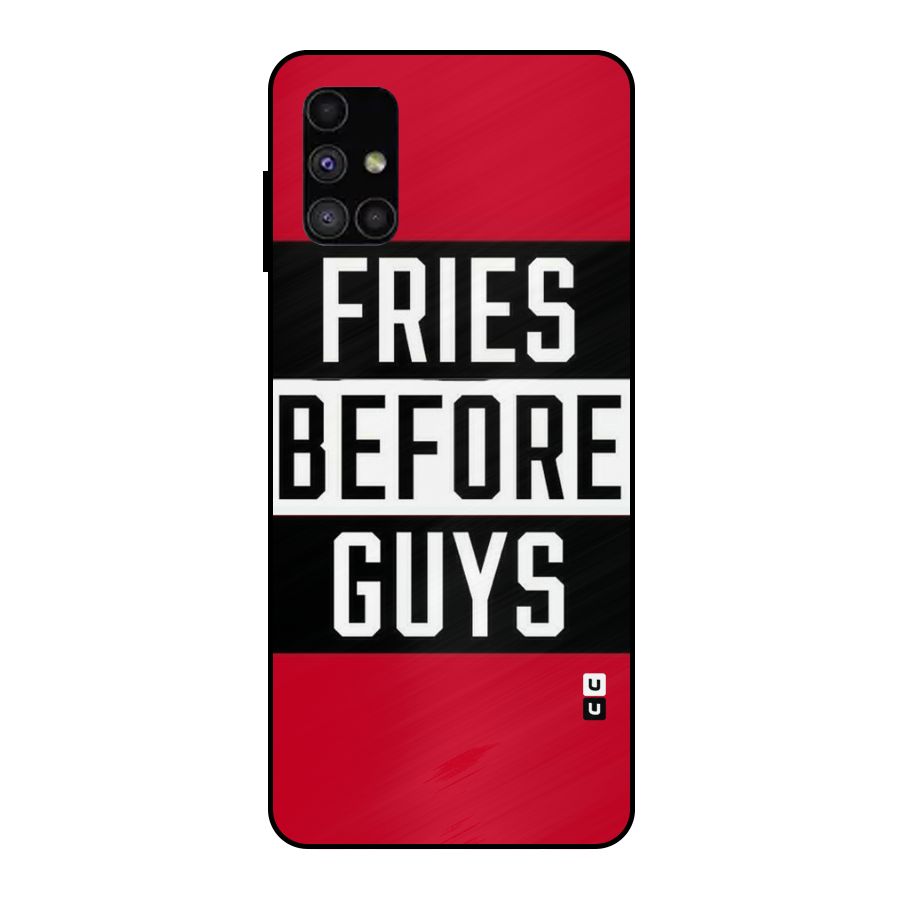 Fries Love Stripes Metal Back Case for Galaxy M51