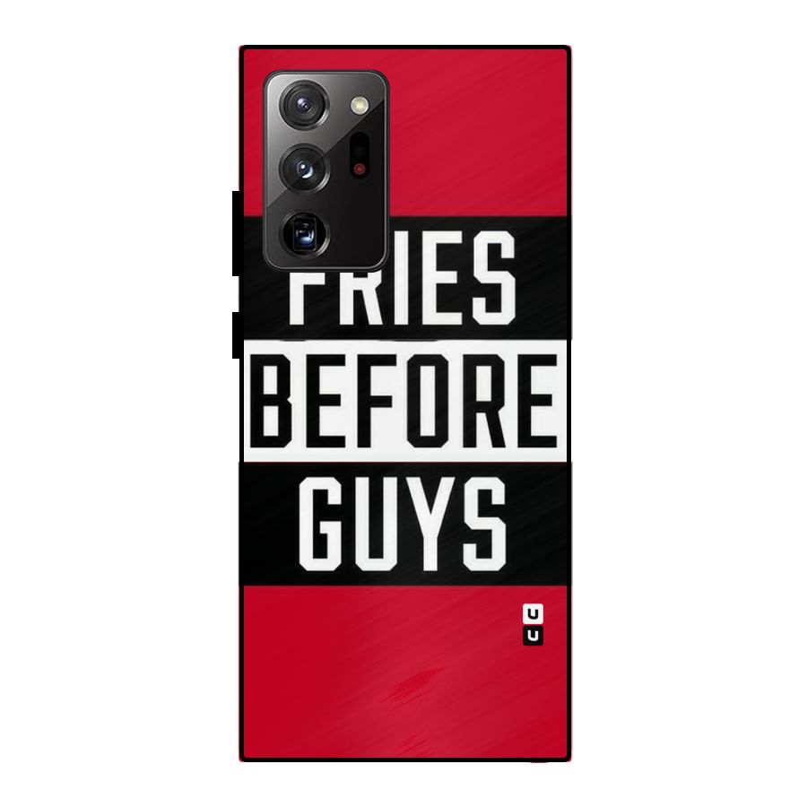 Fries Love Stripes Metal Back Case for Galaxy Note 20 Ultra