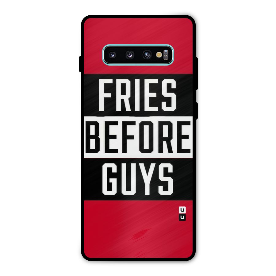 Fries Love Stripes Metal Back Case for Galaxy S10 Plus