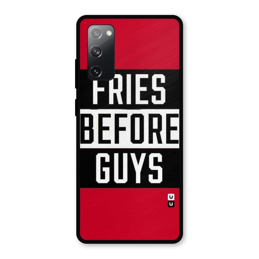 Fries Love Stripes Metal Back Case for Galaxy S20 FE 5G
