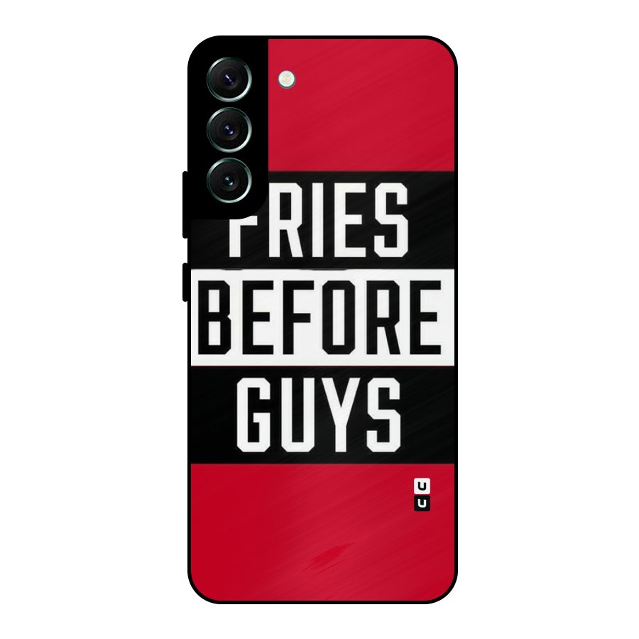 Fries Love Stripes Metal Back Case for Galaxy S22 Plus 5G